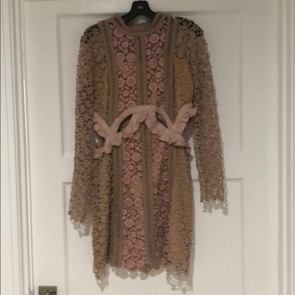 Blush cutout Madisonne dress